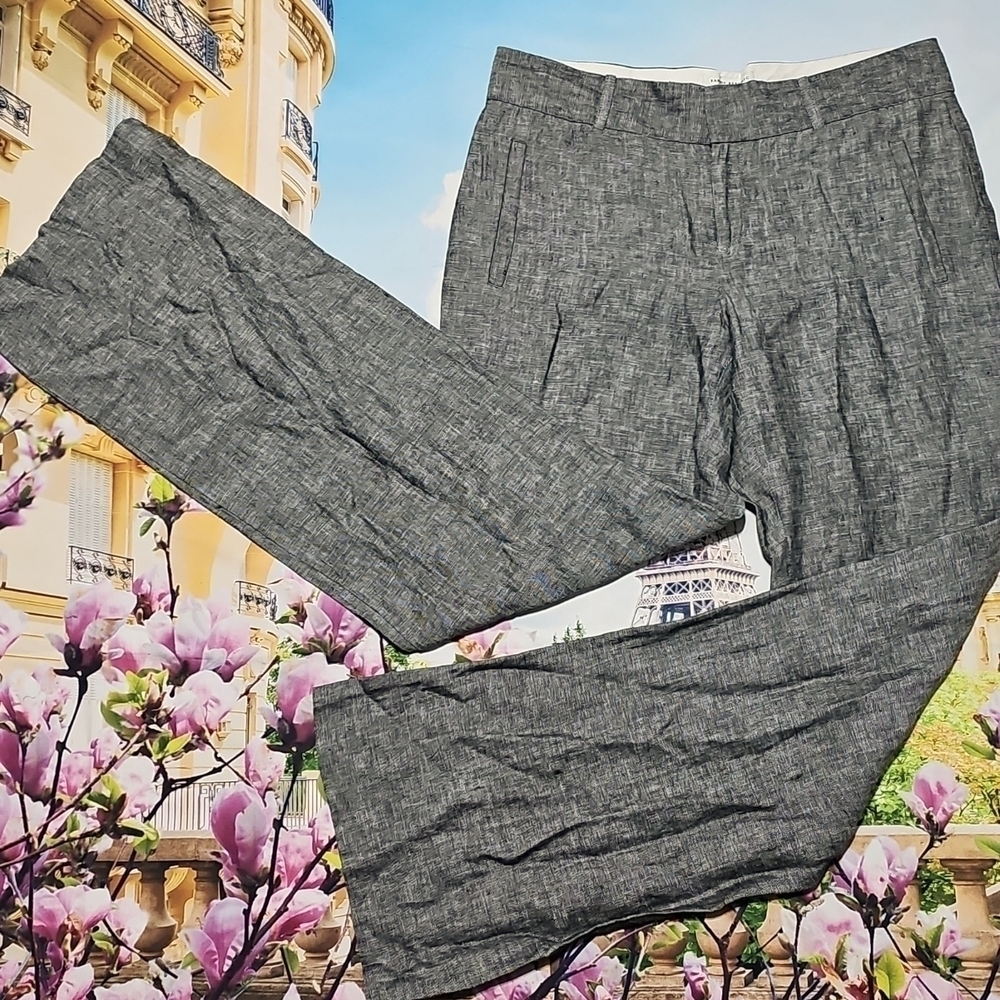 Banana‎ Republic Linen Gray Pants Size 8 - Picture 2 of 6